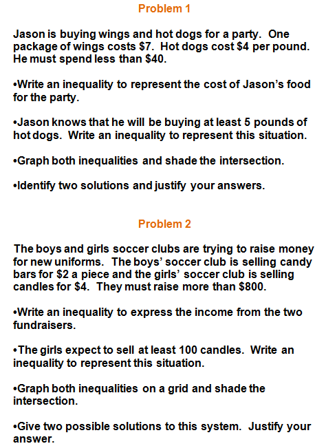 Systems of Inequalities Practice Problems