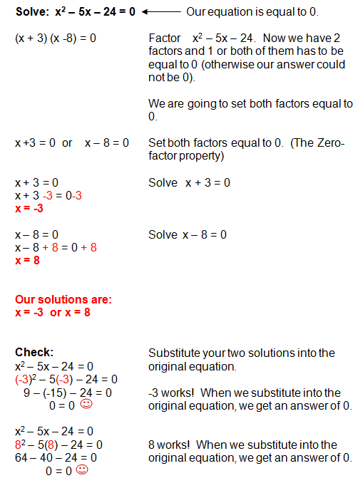 Factoring Quadratic Equations