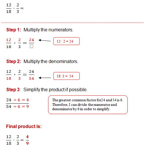 How do you multiply fractions with different denominators?