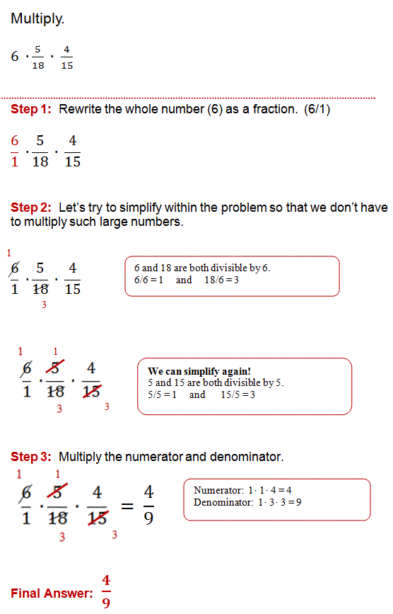 How do you multiply fractions with different denominators?