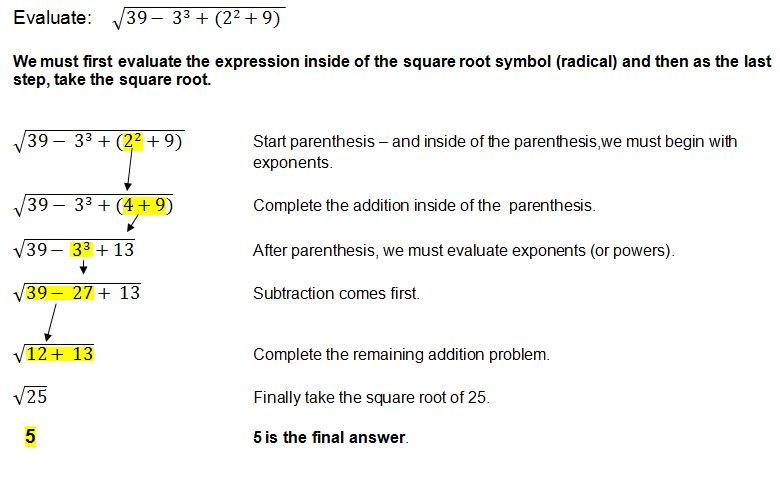 order of operations