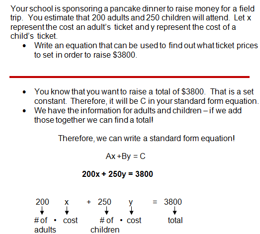 Word problems example