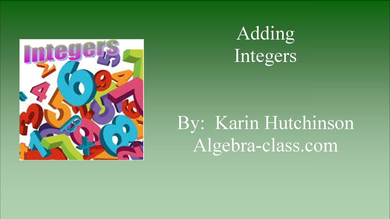 worksheet Adding Integers integers adding integers