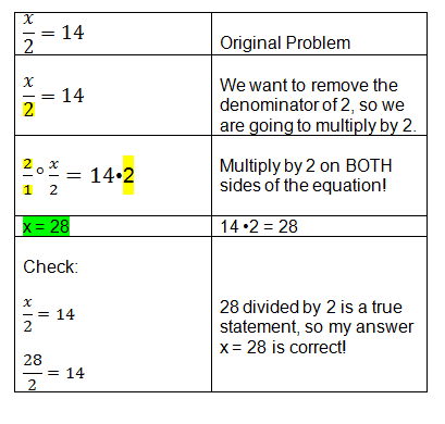 Solving Basic Equations with Division