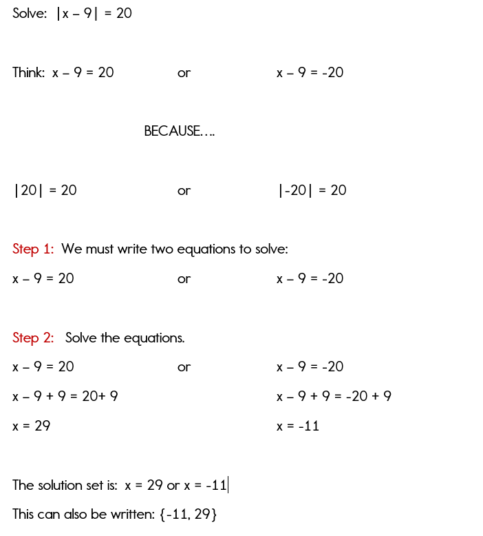 Solving Absolute Value Equations Worksheet