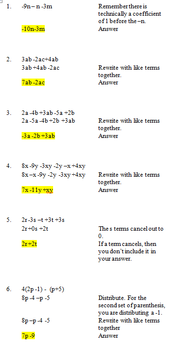 Simplifying Algebraic Expressions | Interactive Worksheet by Meghann