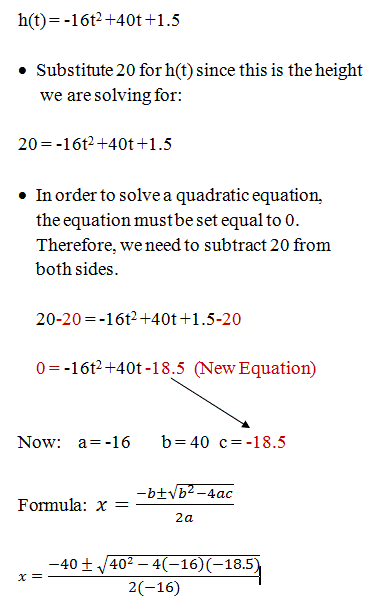 solving problems with quadratic equations