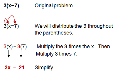 4 5 8x )- 4x distributive property