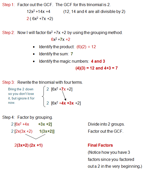 Factoring a Trinomial with a Lead Coefficient Greater Than 1