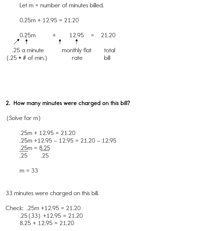 solving equations word problems