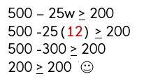 Justifying the answer to an inequality.