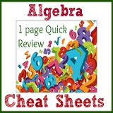 Algebra Cheat Sheets