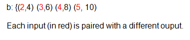 Analyzing ordered pairs to identify functions Analyzing ordered pairs to identify functions