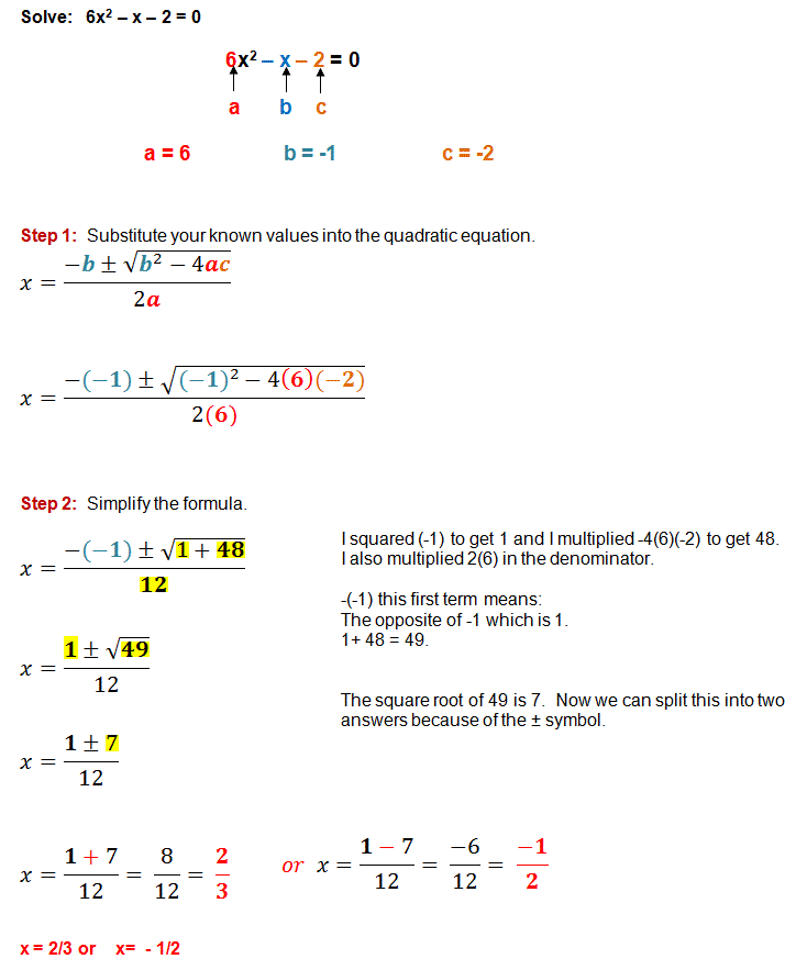 Quadratic Formula — Equation, How To Use & Examples