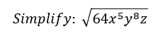 Simplifying a Square Root with Variables