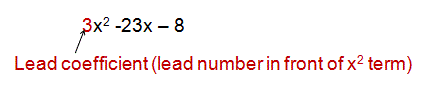 Lead coefficient greater than 1